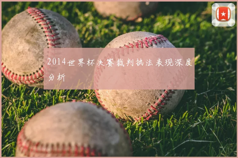 2014世界杯决赛裁判执法表现深度分析